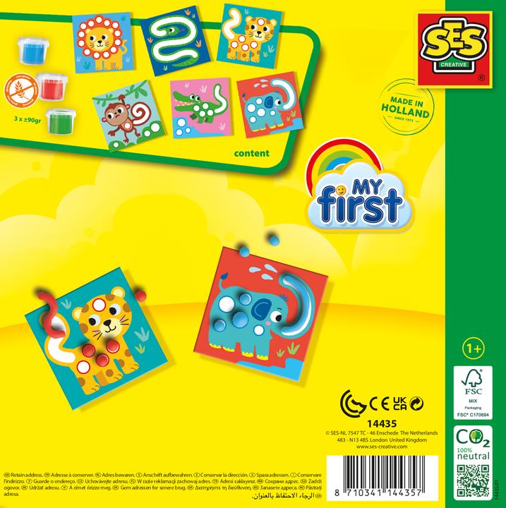 Actual product image Ses Creative My first Plasticine Cards Animals