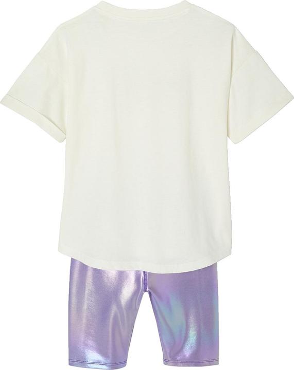 Produktbild Vertbaudet Mädchen Sport-Set: T-Shirt & Radlerhose mit Glanzeffekt (116)