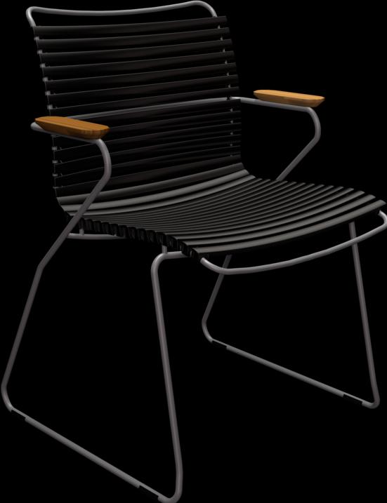Actual product image Houe CLICK garden chair with bamboo armrests Steel frame