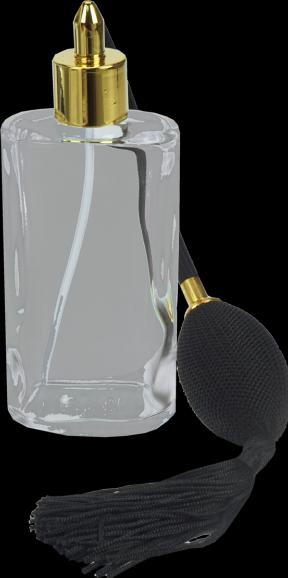 Klarglas-Flasche oval, mit Ballpumpe, für 100 ml (100 ml)