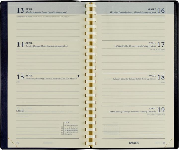 Produktbild Brepols Interplan Genova 2021 73620510620 blau 1W/S, 9x16cm (Quer, Deutsch)