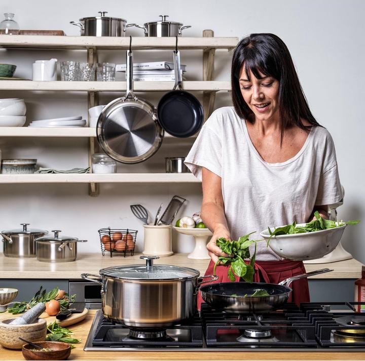 Image du produit KitchenAid Poêle en acier avec revêtement 24 cm (Poêle à frire, Acier inoxydable)