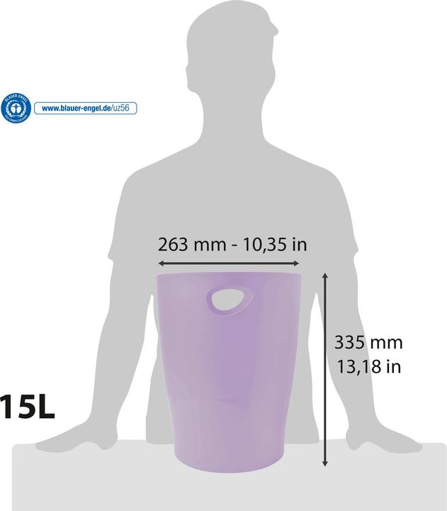 Image du produit Exacompta Corbeille à papier Ecobin (15 l)