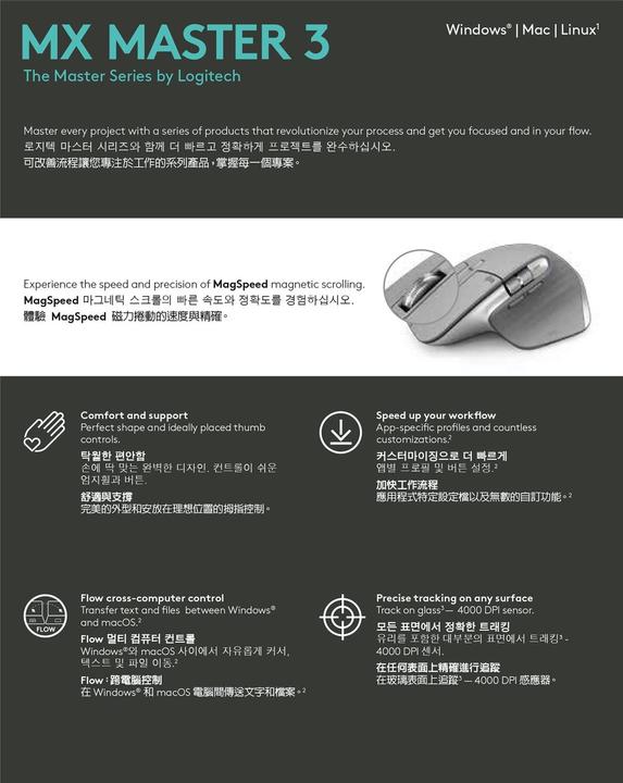 Produktbild Logitech MX Master 3 (Kabellos)