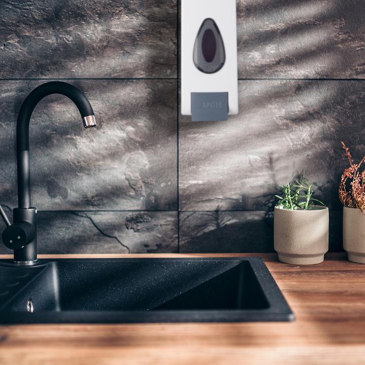 Actual product image Relaxdays Wall-mounted soap dispenser