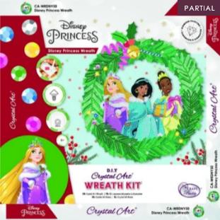 Actual product image Craft Buddy Christmas Princess 30cm Disney Crystal Art Wreath