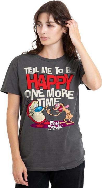 Image du produit Ren & Stimpy - T-shirt TELL ME TO BE HAPPY - Adulte (XXL)
