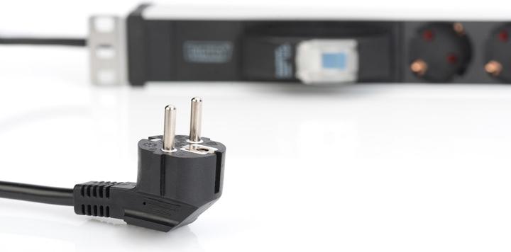 Actual product image Digitus Aluminum Outlet Strip, 6 safety outlets with circuit breaker (6 x, CEE 7/3, 1.80 m)