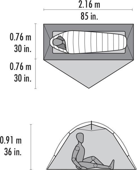 Actual product image Msr Hubba NX (Dome tent, 1.12 kg, 1 person)
