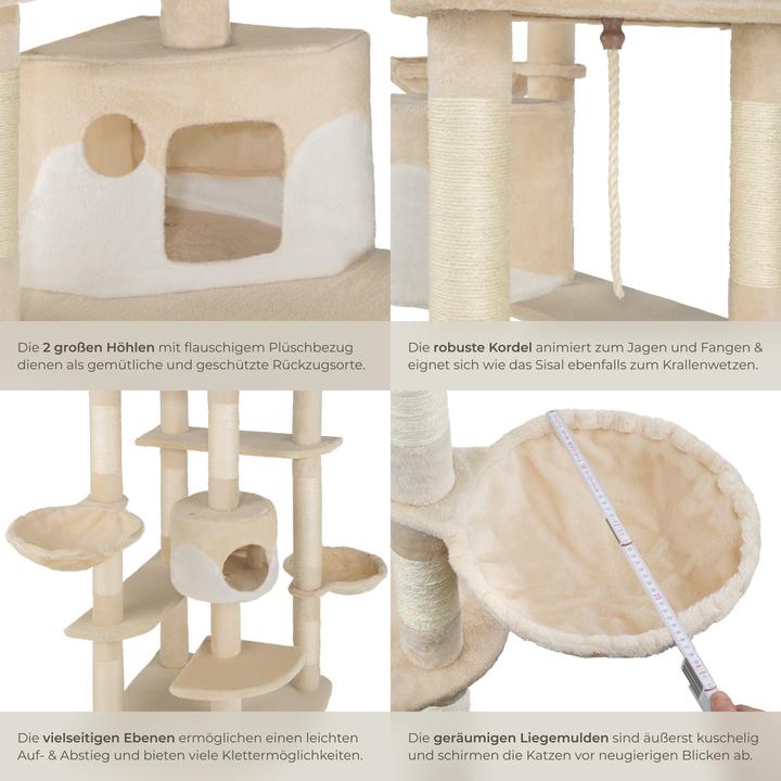 Produktbild tectake Nelly (204 cm, Beige, Weiss)