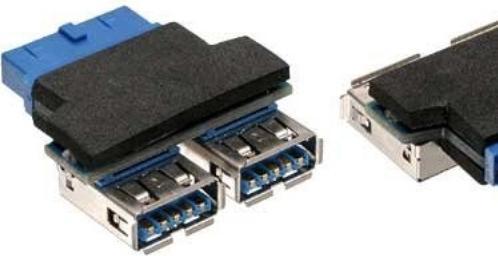 Produktbild InLine Adapter intern USB 3.0 zu extern USB 3.0 - Platine (USB 3.0, 5 cm)