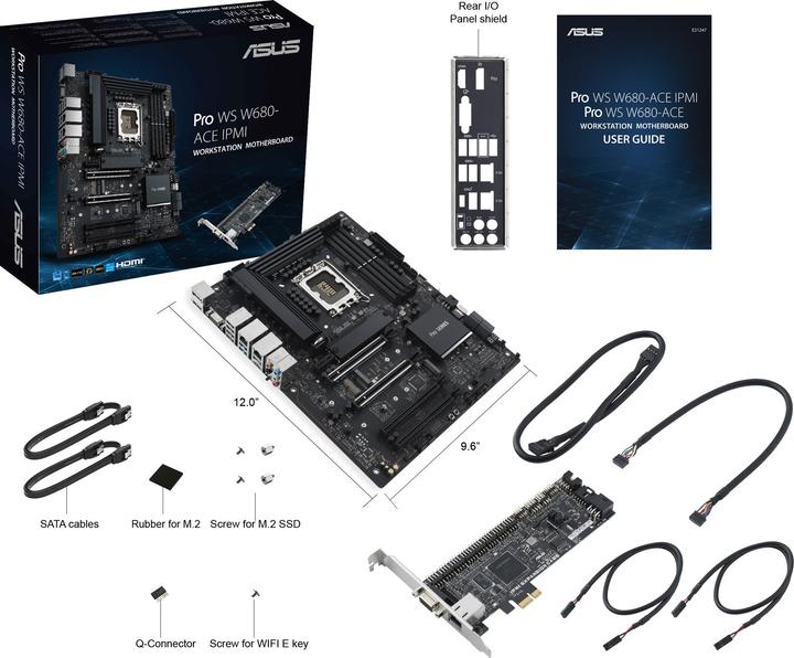 Actual product image ASUS MB PRO WS W680-ACE IPMI (LGA 1700, Intel W680, ATX)