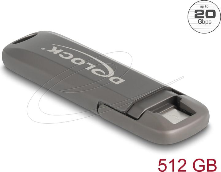 Produktbild Delock USB 20 Gbps USB-C Speicherstick 512 GB, Lesegeschwind (512 GB, USB-C)