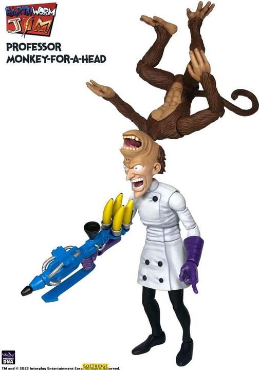Actual product image Premium Earthworm Jim figurine Wave 1: Professor Monkey-For-A-Head 28 cm