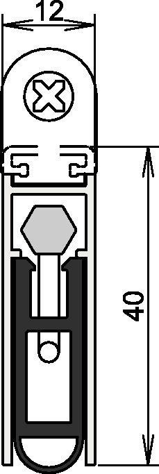 Immagine prodotto Athmer Guarnizione per porta Kältefeind Allround® 1-1075 1-s.L.708mm Alu.silverf.HLT L/R