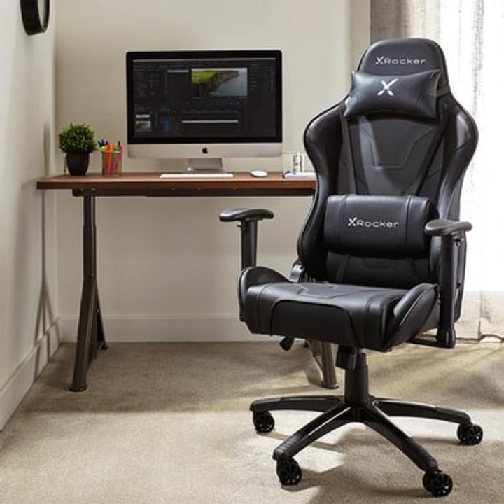 Produktbild X Rocker Chaise de jeu eSport Agility Sport avec ajustement ergonomique Noire Carbone