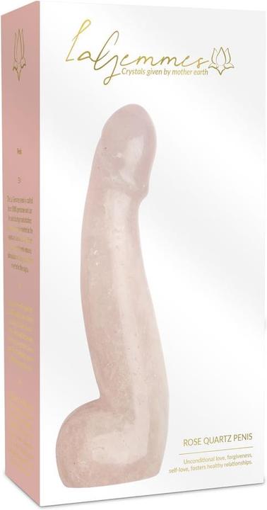 Actual product image La Gemmes Rose quartz penis