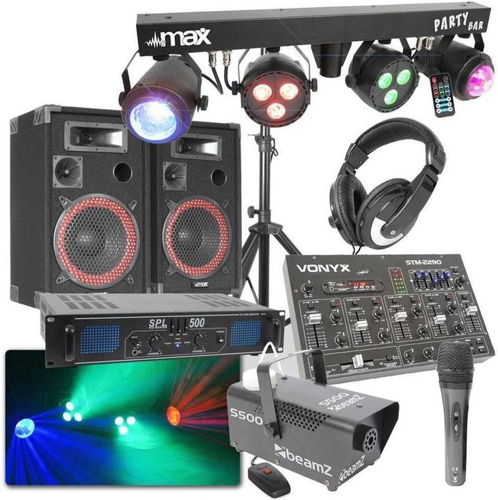 Actual product image Complete 500W Bluetooth DJ Disco set with sound, light and smoke