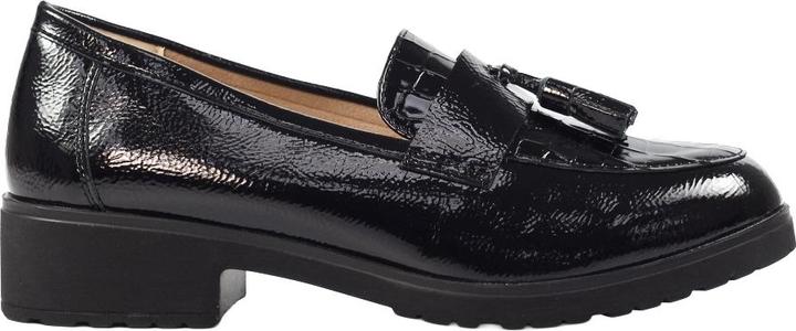 Actual product image Lunar Womens/Ladies Vivi Patent Faux Leather Loafers (39)