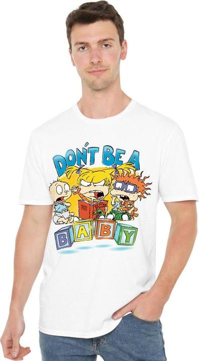 Actual product image Rugrats Mens Don't Be A Baby Blocks T-Shirt (XXL)