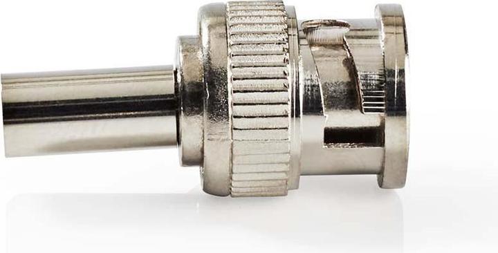 Produktbild Nedis BNC-Stecker gerade Stecker Vernickelt 50 Ohm Kräuseln Kabeleingangsdurchmesser: 6.0 mm Stahl S (Antennenkabel)