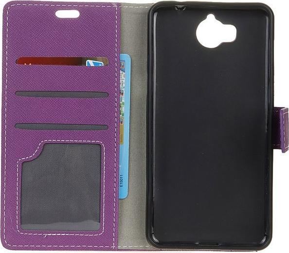 Image du produit MU Classic Housse en cuir avec motif en croix (Huawei Y6 (2017), Huawei Y5 (2017))