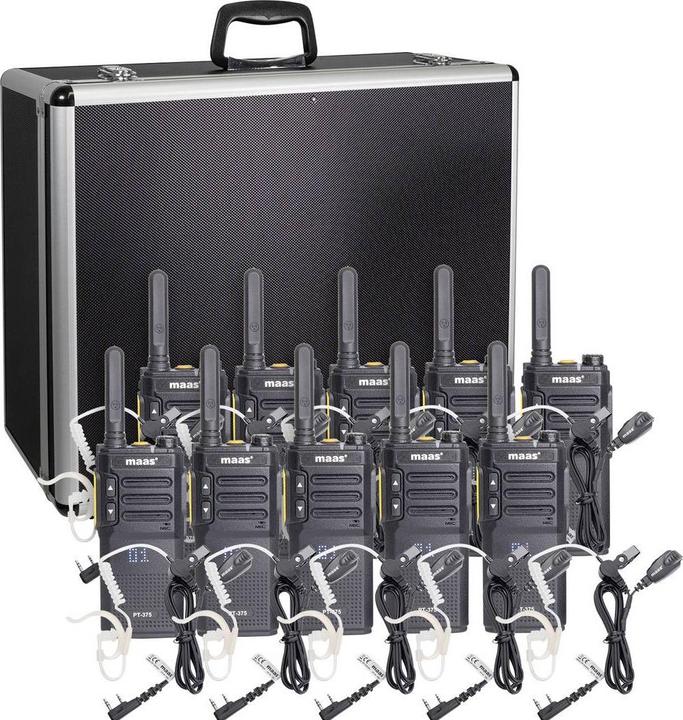 Actual product image Maas Elektronik Team-Set PT-375 KEP-24-VK 150113 PMR-Handfunkgerät 10er Set