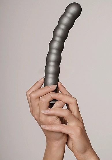 Image du produit Ouch! Beaded G-Spot Dildo - 8" / 20,5 cm - Gun Metal