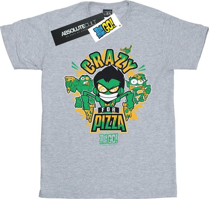 Actual product image Boys Teen Titans Go Crazy For Pizza T-Shirt (140, 146)