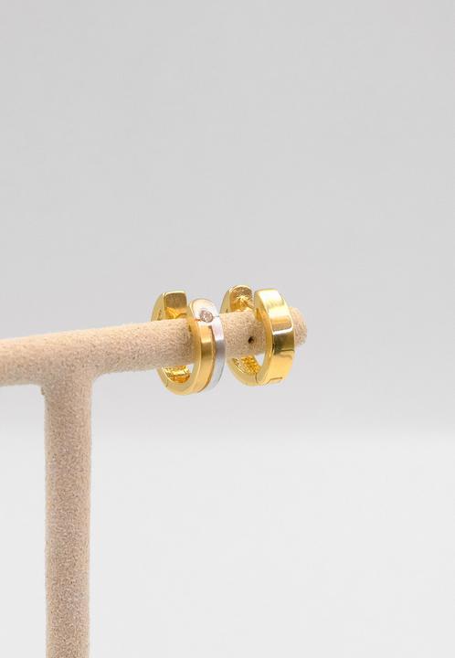 Produktbild Muau Creolen (750, 18 K Gelbgold, Weissgold)