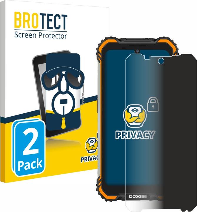 Actual product image BROTECT Anti-spy privacy film Blue light protection film (2 Piece, Doogee S58 Pro)