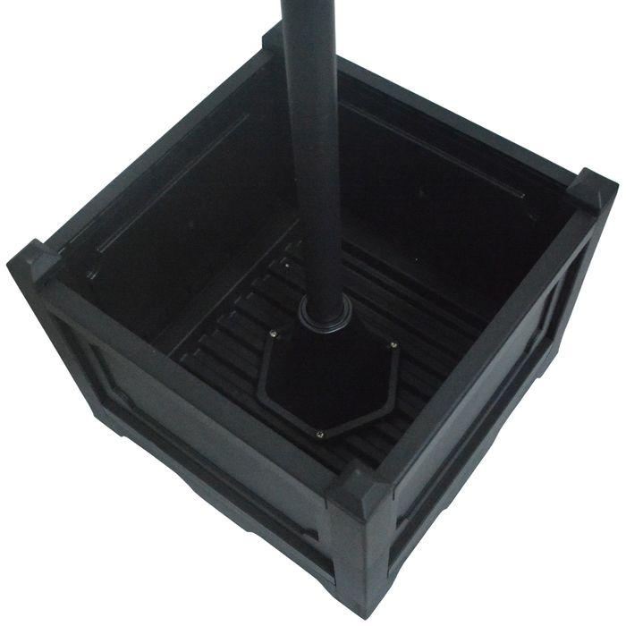 Image du produit Swisshandel24 Lampe solaire de jardin Lampe à 3 têtes avec base de pot de fleurs Étanche Acier inoxydable 60 x 55 (IP44)