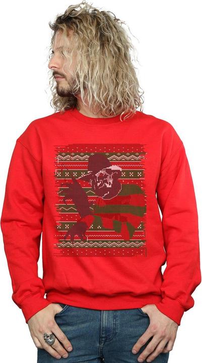 Actual product image Absolute Cult Mens Christmas Fair Isle Sweatshirt (L)