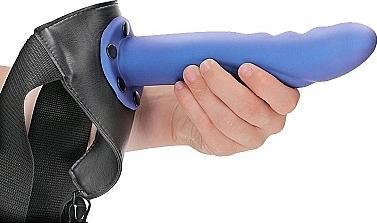 Actual product image Ouch! Textured Curved Hollow Strap-on - 8" / 20 cm