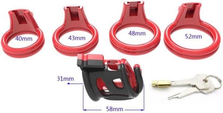 Actual product image CockLock Penis Chastity Cage "Double Color