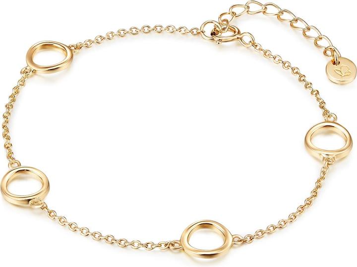 Glanzstücke München Damen Sterling Silber gelbgold 17,0 cm Basislänge + 3,0 cm Verlängerung - 10248 (17 cm, Sterling Silber)