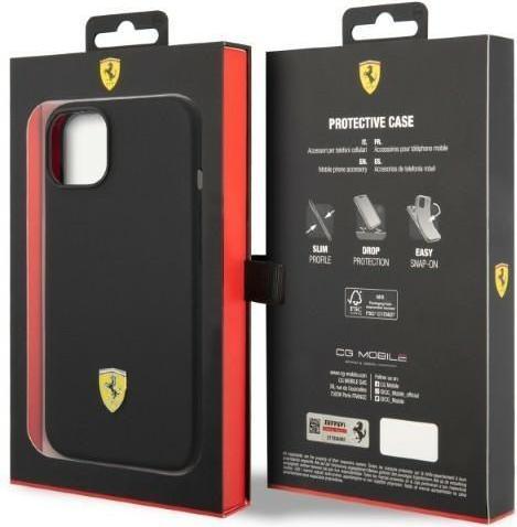 Actual product image Ferrari FEHMSIP14MBK iPhone 14 Plus 6.7" czarny/black hardcase Silicone Metal Logo Magsafe (Apple iPhone 14 Plus)