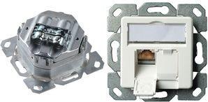 Produktbild Telegärtner TELEGAERTNER UPDose Cat6/Cl.E double 2xRJ45 alpinwhite AMJ45 (25.16.8650)