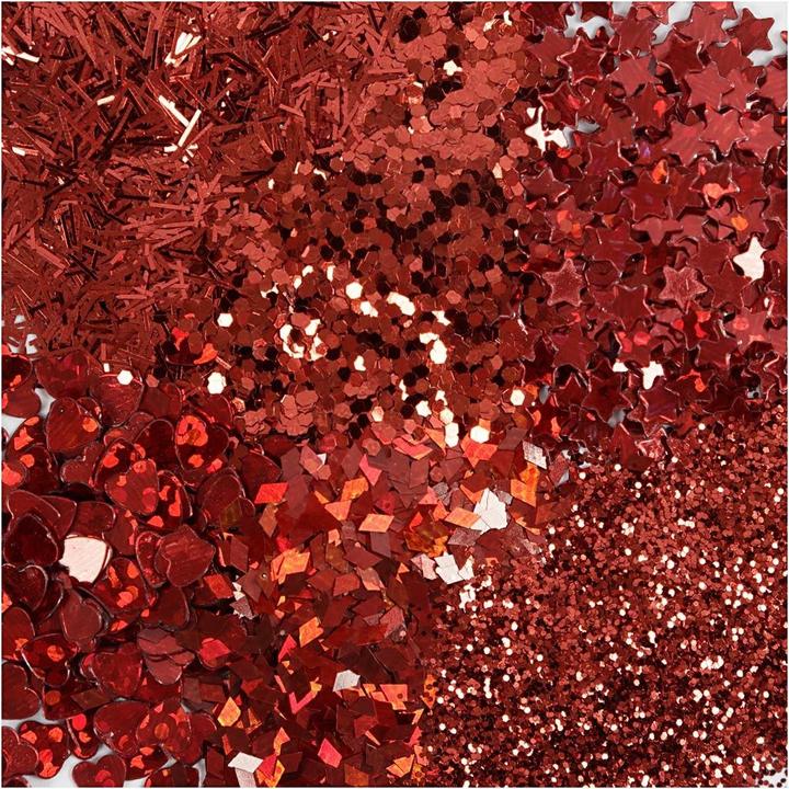 Produktbild Creativ Company Glitzerset Rot, 6 x 5 g