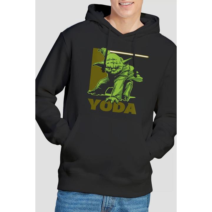 Immagine prodotto Star Wars Felpa con Cappuccio Yoda Quadrato Uomo (M)