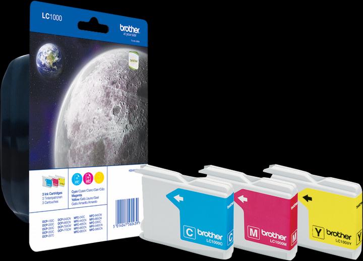 Actual product image Brother LC-1000 Rainbow Pack C/M/Y (M, C, G)