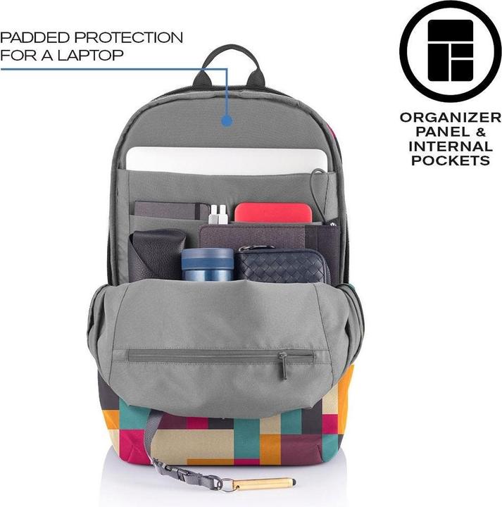 Actual product image XD Design PLECAK ANTYKRADZIEŻOWY BOBBY SOFT GEOMETRIC P/N: P705.867 (16 l)