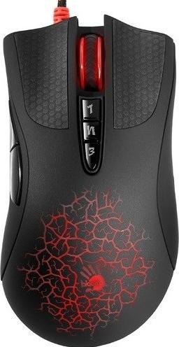 Actual product image A4Tech Bloody A90A Blazing, 6200DPI, optinė, 8kl., su laidu USB, juoda, do gry, V-Track, CORE3 (Cable)