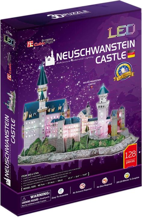 Immagine prodotto Cubicfun Puzzle 3D del Castello di Neuschwanstein (128 pezzi)