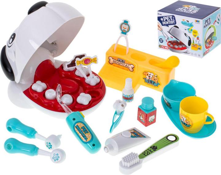 Actual product image Ikonka Dog at the dentist sick tooth heals tooth