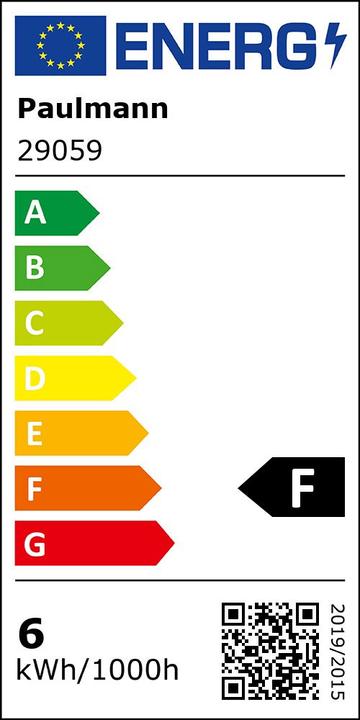Energy Label Paulmann Deco Pipe (E27, 5.50 W, 520 lm, 1 x, F)