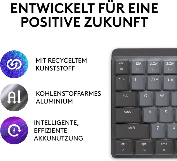 Produktbild Logitech MX Mechanical Mini for Mac (CH, Kabellos)