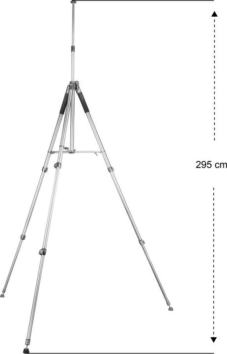 Actual product image mantona Alto 295 tripod with crank column (Metal)