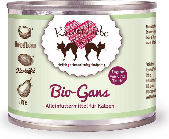 Produktbild KatzenLiebe Nassfutter Bio-Gans mit Bio-Kartoffel, 200 g (Adult, 1 Stk., 200 g)