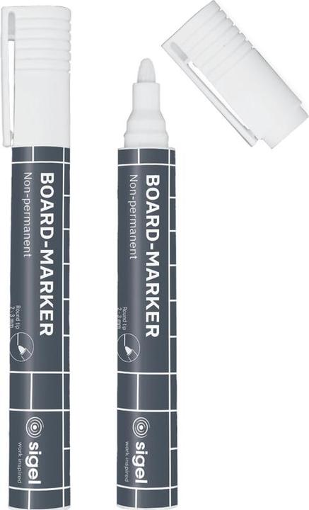 Produktbild Sigel Artverum Glasplatten-Markierer ( 2-3 mm) (White, 3 mm, 2 x)